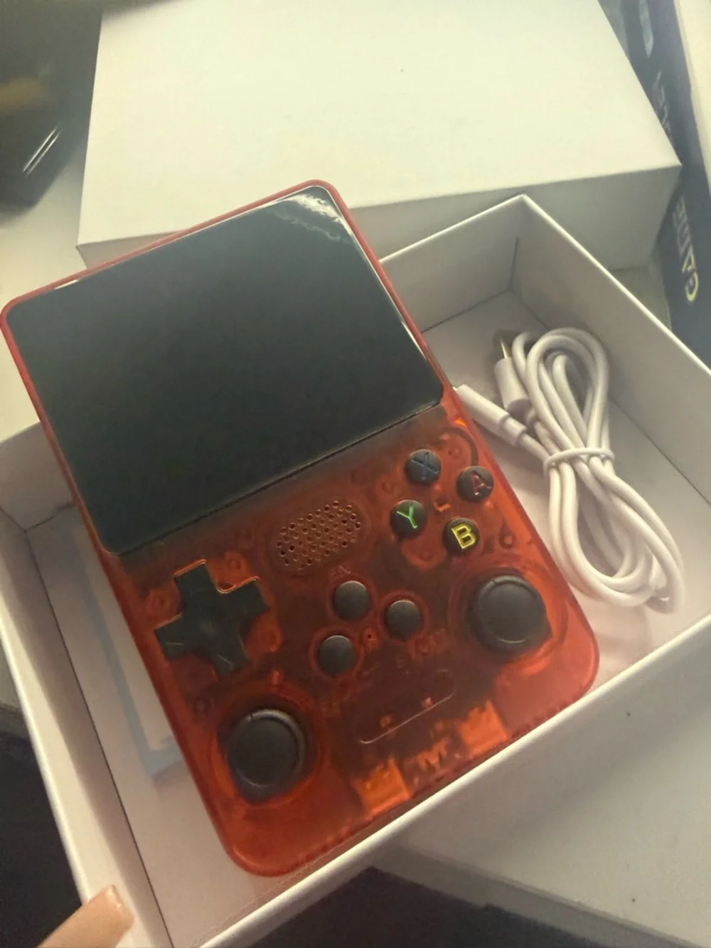 R36S Handheld Console - White